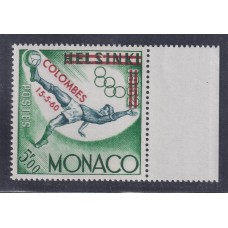 MONACO 1960 Yv. 522B ESTAMPILLA NUEVA MINT DE LUJO DEPORTES OLIMPICOS FUTBOL RARISIMA 4.500 euros